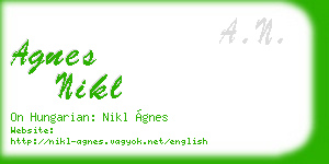 agnes nikl business card