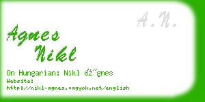 agnes nikl business card